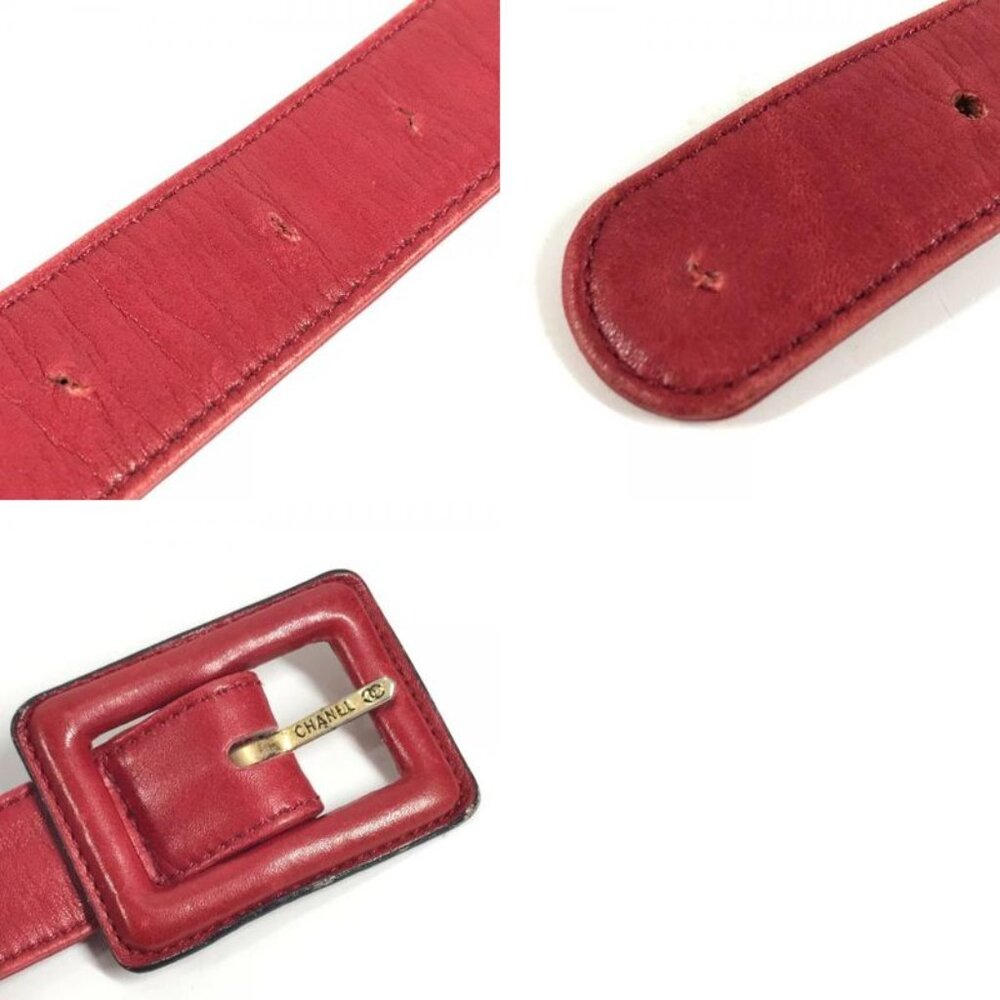 Chanel Waist Bag Big CC Logo Leather Red - Picture 9 of 9